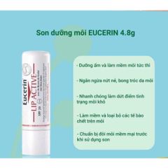 Son dưỡng môi Eucerin Lip Active SPF20 hỗ trợ giảm khô nứt 4.8g