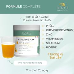 Bột Uống Giảm Rụng Tóc Biocyte Keratine Max - Giúp Tóc Mọc Chắc Khỏe, Dày Bóng, Collagen, Vitamin B, Phục Hồi Tóc Hư Tổn 240g