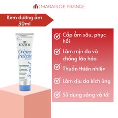 Kem Dưỡng Nuxe Crème Fraîche 3-trong-1 100ml – Dưỡng Ẩm 48H, Tẩy Trang & Mặt Nạ Căng Mọng An Toàn Cho Da, Thuần Chay, Sản Phẩm Từ Pháp