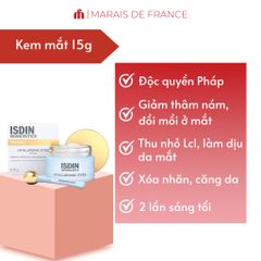 Kem Dưỡng Mắt Isdinceutics Hyaluronic Eyes 15g - Gel Cấp Ẩm Giảm Quầng Thâm, Làm Sáng Da Mắt, Hàng Chính Hãng Từ Tây Ban Nha