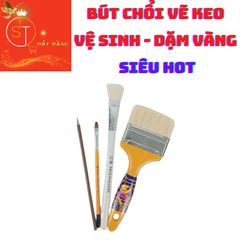 Combo Bút Chổi Cọ Siêu Bền Đẹp - Bộ 4 Đầu Vẽ Chất Lượng, Không Rụng Lông, Phù Hợp Vẽ Keo Dát Vàng và Họa Tiết Nhỏ