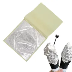 500 Lá bạc thật kích thước lá 11cm dùng trang trí thực phẩm, đồ ăn uống, spa 423259
