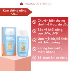 Kem Chống Nắng Dạng Nước ISDIN Fusion Water SPF50 - Không Cay Mắt, Không Nhờn Rít, Phù Hợp Cho Da Dầu và Nhạy Cảm, 50ml