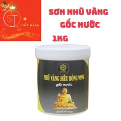 Sơn Nhũ Vàng Gốc Nước Siêu Ánh 999K - Chất Sơn Dùng Cho Hoa Quả, Thạch Cao, Giấy Vải, Đồ Da, Đẹp Như Dát Vàng