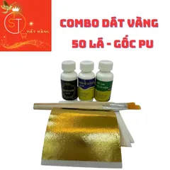 Combo 50 lá dát vàng gốc PU trải nghiệm dùng cho gỗ, kim loại, nhựa, đá, thủy tinh, gốm sứ siêu rẻ và tiện lợi 423298