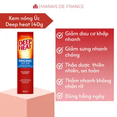 Kem xoa bóp giảm đau Deep Heat Original 140g - Giảm đau nhanh, cảm giác mát lạnh, hiệu quả cho nhức mỏi cơ và khớp