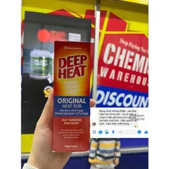 Kem xoa bóp giảm đau Deep Heat Original 140g - Giảm đau nhanh, cảm giác mát lạnh, hiệu quả cho nhức mỏi cơ và khớp