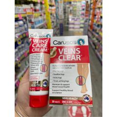 Kem bôi hỗ trợ giãn tĩnh mạch Caruso’s Veins Clear Cream Úc 100g