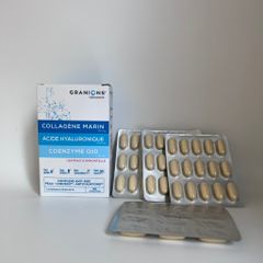 Viên Uống Granions Marine Collagen + Hyaluronic Acid + Coenzyme Q10 – Hộp 60 Viên (Pháp)