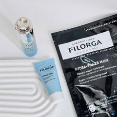 Hộp Quà Tặng Filorga Hydra-Hyal 3 Món - Serum 30ml, Kem Dưỡng 15ml, Mặt Nạ Cấp Ẩm - Dưỡng Da Khô, Sáng Mịn, Chống Lão Hóa