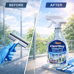 Nước Lau Kính ClearWay GlassPro 500ml - Dung Dịch Lau Kính Sạch Nhanh, Không Vệt, An Toàn Cho Gia Đình & Văn Phòng