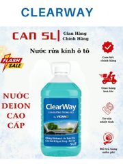 Nước Rửa Kính Ô Tô CLEARWAY - Làm Sạch Sâu, Không Vệt, An Toàn Cho Cần Gạt - Hương Chanh Sả Tự Nhiên, 5L Tiết Kiệm