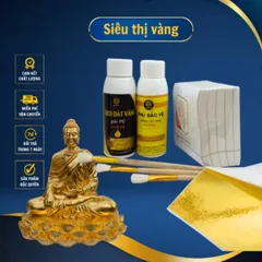 Combo dát vàng gốc nước gồm 500 lá vàng B Kim kèm đầy đủ phụ kiện