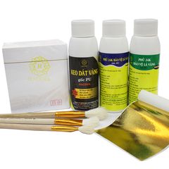 Combo Dát Vàng Gốc PU - 500 Lá Vàng B Giòn Hacowa Kèm Phụ Kiện Dát Vàng Trên Gỗ, Kim Loại, Nhựa, Đá, Thủy Tinh, Gốm Sứ