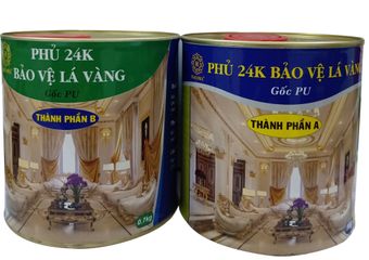 Phủ bảo vệ lá vàng 24K gốc PU 1.7kg - Chống xước, giữ màu và tăng độ bền cho sản phẩm dát vàng công nghiệp
