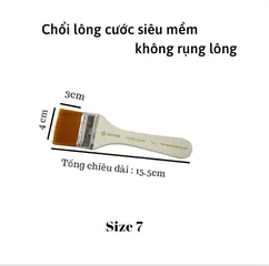 50 Chổi Cọ Silicon Siêu Mềm Lông Vàng - Dụng Cụ Vệ Sinh và Trang Trí Bánh, Dặm Vàng Đầu Vuông S7