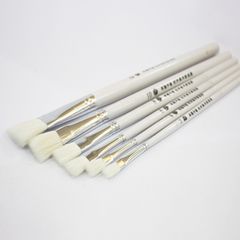 Combo 6 Chổi Cọ Lông Dê Vẽ Keo Dát Vàng - Bộ Công Cụ Vệ Sinh Nghệ Thuật Siêu Tiện Lợi, Bền Đẹp, Không Rụng Lông