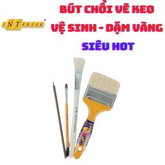 Combo Bút Chổi Cọ Đa Năng - Bút Vẽ Keo Dát Vàng Siêu Bền, Không Rụng Lông, Chuyên Dụng Cho Họa Sĩ & Thợ Thi Công Mỹ Thuật