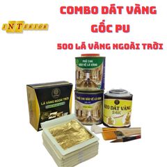 Combo Dát Vàng 500 Lá PU Ngoài Trời Kèm Phụ Kiện - Dát Vàng Mũ Bảo Hiểm, Ô Tô, Xe Máy, Tượng Ngoài Trời