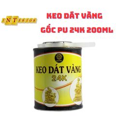 Keo Dát Vàng Gốc PU 24K 200ml - Dùng cho Gỗ, Kim Loại, Nhựa, Đá, Thủy Tinh, Gốm Sứ - Combo Dát Vàng Thủ Công