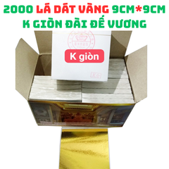 2000 Lá Vàng Dát Vương 9x9cm - Giấy Dát Vàng Chuyên Dụng Cho Tượng Phật, Đồ Thờ Trang Trí Nội Thất