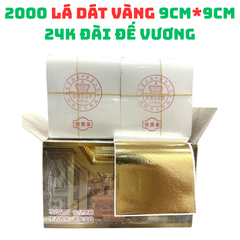 2000 Lá Vàng 24K Đế Vương - Hộp Dát Vàng Cao Cấp Siêu Bóng Đẹp, Trang Trí Nội Thất và Tượng Phật Tân Cổ Điển