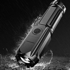 Đèn Pin F15-T Siêu Sáng USB Sạc Được - 3 Chế Độ Ánh Sáng, Chống Va Đập, Dùng Ngoài Trời, Thời Gian Sử Dụng 5.5 Giờ