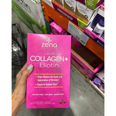 Collagen + Biotin dạng nước Zena Nutrition - Bổ sung sức khỏe cho da, tóc, và móng, Hàng Mỹ, Dễ hấp thụ, Trẻ hóa da.