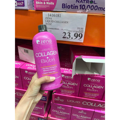 Collagen + Biotin dạng nước Zena Nutrition - Bổ sung sức khỏe cho da, tóc, và móng, Hàng Mỹ, Dễ hấp thụ, Trẻ hóa da.