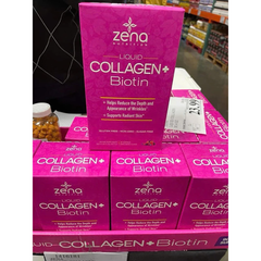 Collagen + Biotin dạng nước Zena Nutrition - Bổ sung sức khỏe cho da, tóc, và móng, Hàng Mỹ, Dễ hấp thụ, Trẻ hóa da.