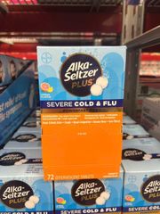 Viên sủi giảm cảm lạnh Alka Seltzer Cold & Flu 72 viên - Giúp giảm triệu chứng cảm cúm nhanh chóng và hiệu quả