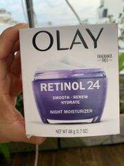 Kem Dưỡng Da Ban Đêm Olay Regenerist RETINOL 24 - Giảm Nếp Nhăn, Trắng Sáng, Cấp Ẩm 24 Giờ (48g)