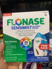 Chai Xịt Mũi Dị Ứng Flonase Sensimist Allergy Relief - Hiệu Quả Sau 1 Lần Xịt - Set 2 Chai Chính Hãng Mỹ