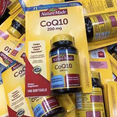 Viên uống Nature Made CoQ10 200mg 140 viên - Hỗ trợ tim mạch, nâng cao trí nhớ và phòng ngừa bệnh tật (Hàng Mỹ)