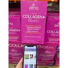 Collagen Dạng Nước Zena Nutrition + Biotin 900ml - Giúp Trẻ Hóa Da, Tăng Cường Độ Ẩm, Duy Trì Sức Khỏe Tóc & Móng