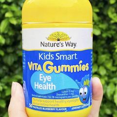 Kẹo nhai bảo vệ mắt Nature's Way Kids Smart Vita Gummies - Giúp tăng cường thị lực và ngăn ngừa ánh sáng xanh cho trẻ em, 50 viên