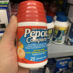 Viên ngậm giảm đau bao tử, ợ nóng Pepcid Complete 25 Viên Hương Trái Cây - Giải Pháp Tiện Lợi Cho Dạ Dày, Hỗ Trợ Tiêu Hóa