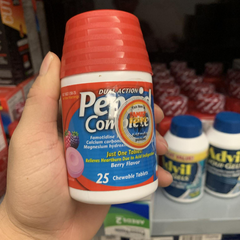 Viên ngậm giảm đau bao tử, ợ nóng Pepcid Complete 25 Viên Hương Trái Cây - Giải Pháp Tiện Lợi Cho Dạ Dày, Hỗ Trợ Tiêu Hóa