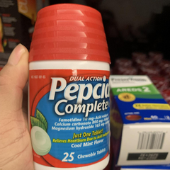 Viên ngậm giảm đau bao tử, ợ nóng Pepcid Complete 25 Viên Hương Trái Cây - Giải Pháp Tiện Lợi Cho Dạ Dày, Hỗ Trợ Tiêu Hóa