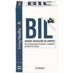 Viên uống tăng cường thị lực Living Healthy Bilberry 10000mg Plus Lutein - Hỗ trợ mắt khỏe, giảm khô, mỏi, và cải thiện tầm nhìn ban đêm, 60 viên