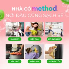 Nước Xịt Đa Năng Method Tinh Dầu Bưởi Hồng 828ml - Giải Pháp Lau Sạch An Toàn, Kháng Khuẩn và Thân Thiện Môi Trường