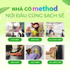Nước Xịt Đa Năng Method Tinh Dầu Chanh & Muối Biển 828ml - Làm Sạch An Toàn, Khử Mùi, Diệt Khuẩn Từ Thiên Nhiên