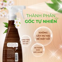 Nước Xịt Bóng Đồ Gỗ Method Wood Polish 414ml - Tinh Dầu Hạnh Nhân, Làm Sáng Bóng Bề Mặt Gỗ, Duy Trì Nội Thất Bền Đẹp
