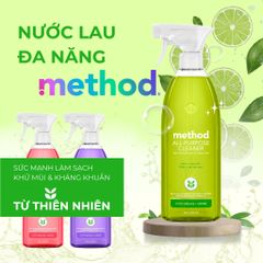 Nước Xịt Đa Năng Method All-Purpose Cleaner - Khử Mùi, Kháng Khuẩn, 828ml - Hương Chanh, Bưởi, Oải Hương - Vệ Sinh Nhà Cửa An Toàn