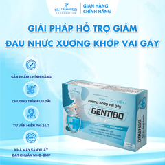 Viên uống Gentibo hỗ trợ giảm đau xương khớp, mỏi chân tay và vai gáy - Giải pháp cho sức khỏe xương khớp (30 viên)