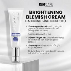 [Tặng Sữa rửa mặt] Kem Sáng Da MD CARE Brightening Blemish Cream - Giúp Làm Sáng Da Mờ Nám, Cung Cấp Độ Ẩm, Phù Hợp Cho Mọi Loại Da