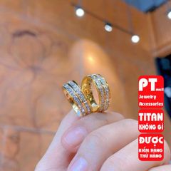 Nhẫn Titan Cao Cấp PT Jewelry N21 - Không Đen Không Gỉ, An Toàn Cho Da Nhạy Cảm, Có Dây Điều Chỉnh, Đeo Hằng Ngày - Giảm 25K