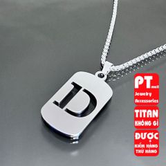 Dây Chuyền Titan Thời Trang Nam Nữ - Vòng Cổ Mặt Dây Chuyền Chữ Cái 26 Ký Tự - Quà Tặng Cá Tính