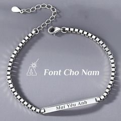 Vòng tay đôi khắc tên cá nhân hóa Titan không gỉ - Quà tặng tình yêu lắc tay unisex cho cặp đôi, hàng có sẵn, giao nhanh 24h