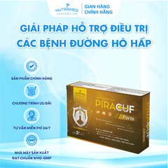 Viên uống Piracuf Forte hỗ trợ giảm ho, chống viêm, giảm phản ứng viêm cho viêm đường hô hấp mãn tính (30 viên)